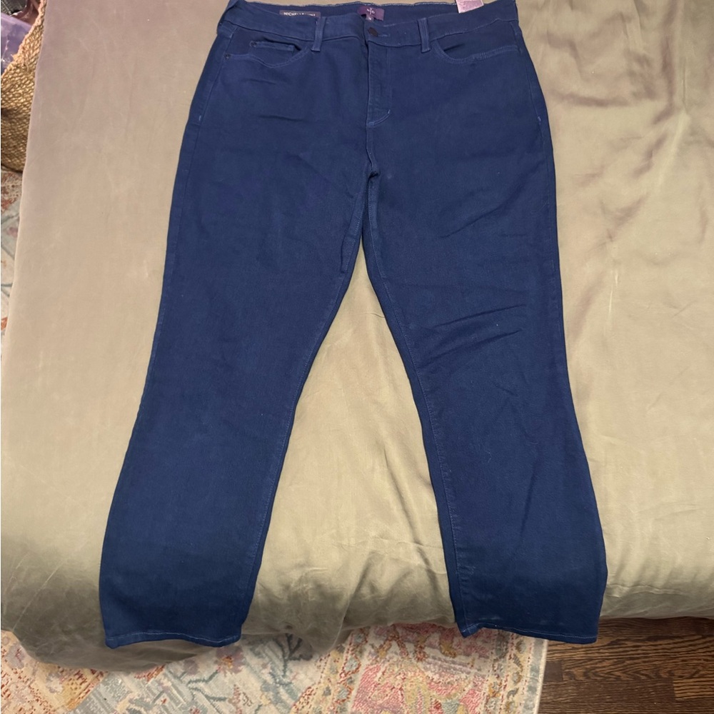 NYDJ Women's Nichelle Skinny Jeans - Dark Blue. Size 14. EUC.